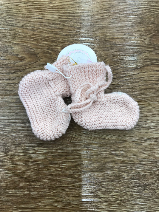 Babbucce Fofettes rosa antico con fiorellino ricamato sul davanti