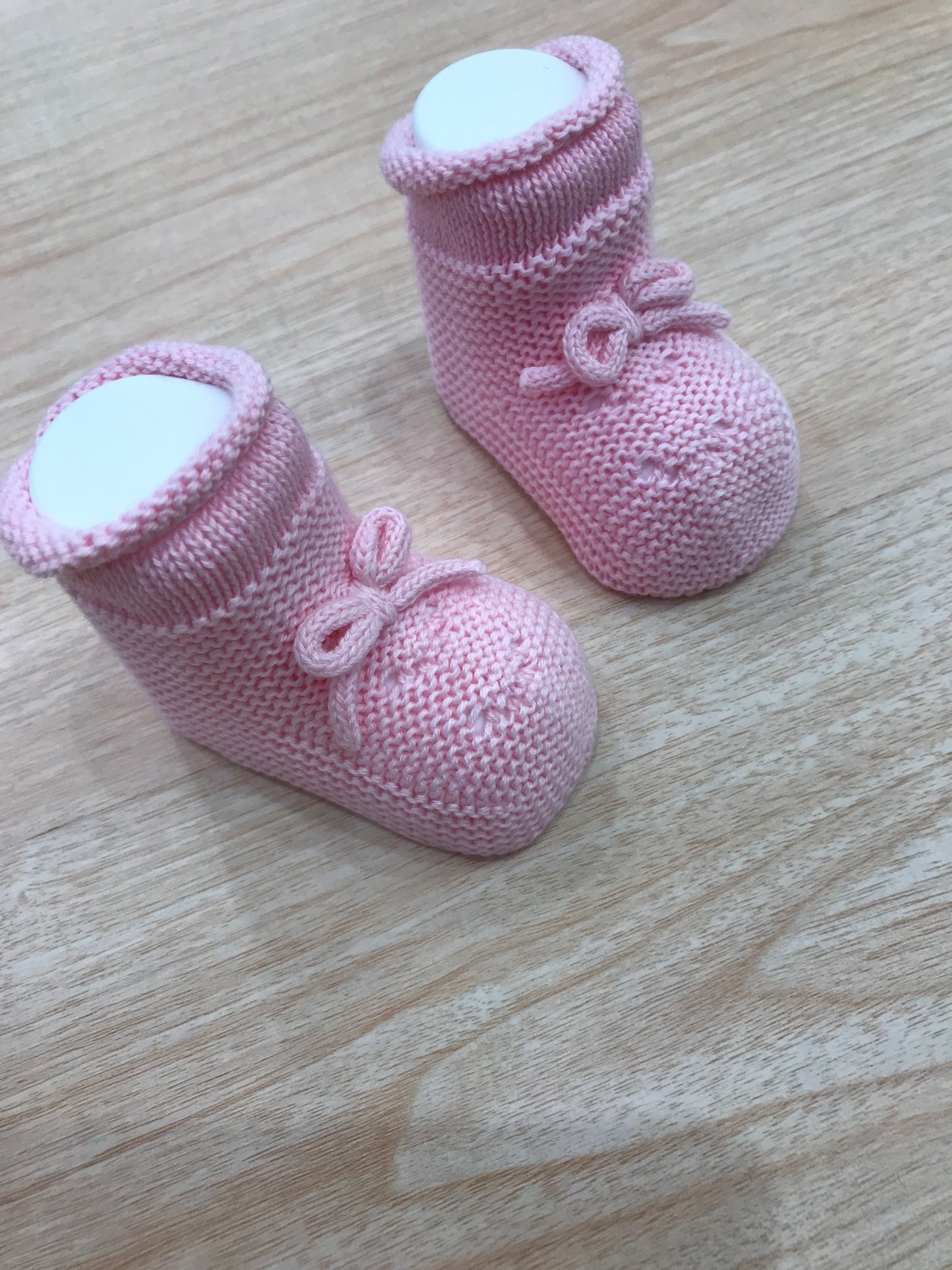 Babbucce PCS in filo rosa con fiocchetto e lavorazione sul davanti