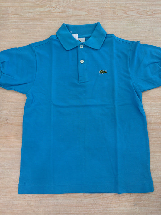 Polo Lacoste in cotone mezza manica con bottoncini e logo ricamato lateralmente unisex