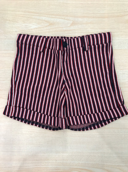 Pantalone Coccodè in cotone blu scuro con righe rosse e bianche