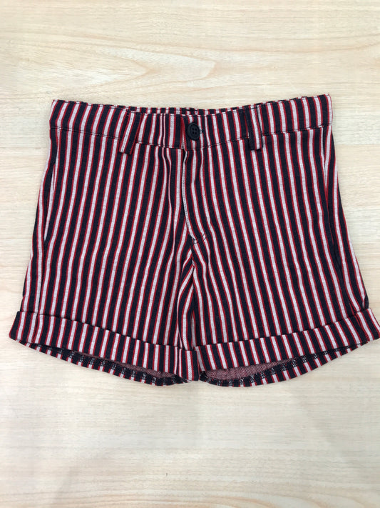 Pantalone Coccodè in cotone blu scuro con righe rosse e bianche