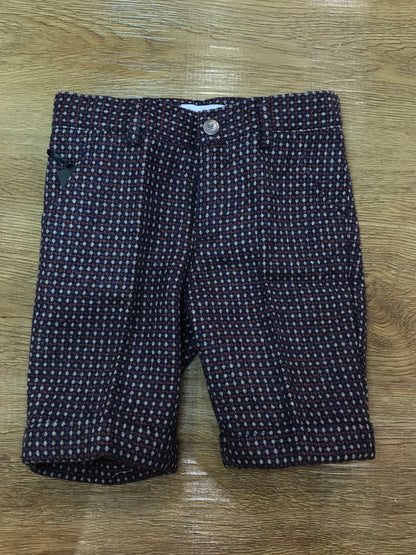 Pantalone John Twig in panno con tasche laterali piccoli dettagli in bordeaux grigio e blu su tutt'esso