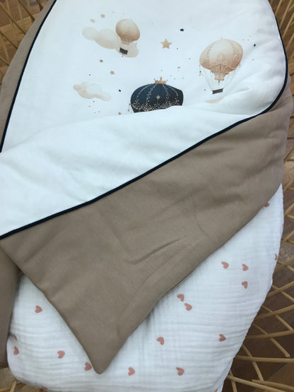 Coperta Sofija in caldo cotone imbottita con mongolfiere