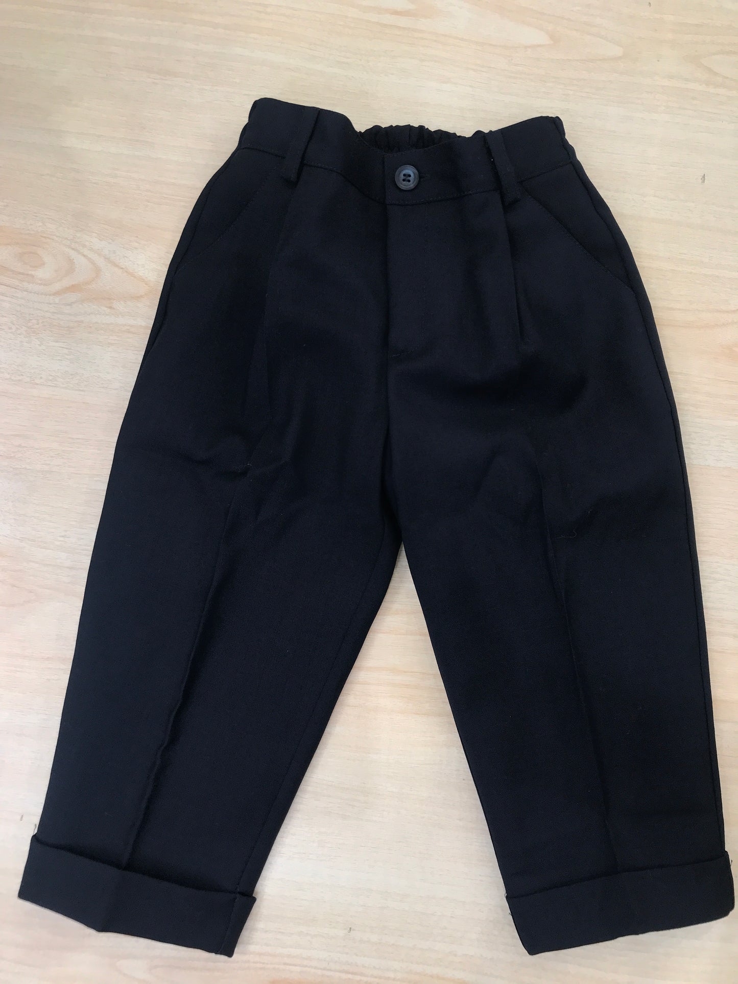 Pantalone Le Guinol blu scuro con elastico in vita