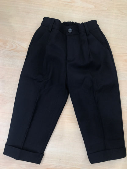 Pantalone Le Guinol blu scuro con elastico in vita