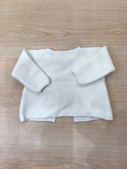 Cardigan Paz Rodriguez in filo panna manica lunga con piccoli bottoni sul davanti con pois