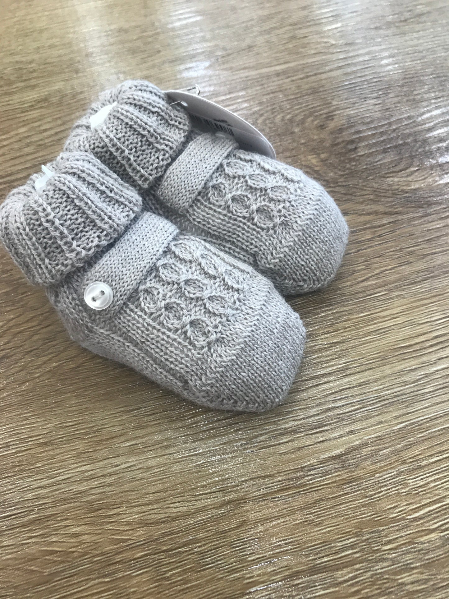 Babbucce Baby Lord in lana con lavorazione di trecce