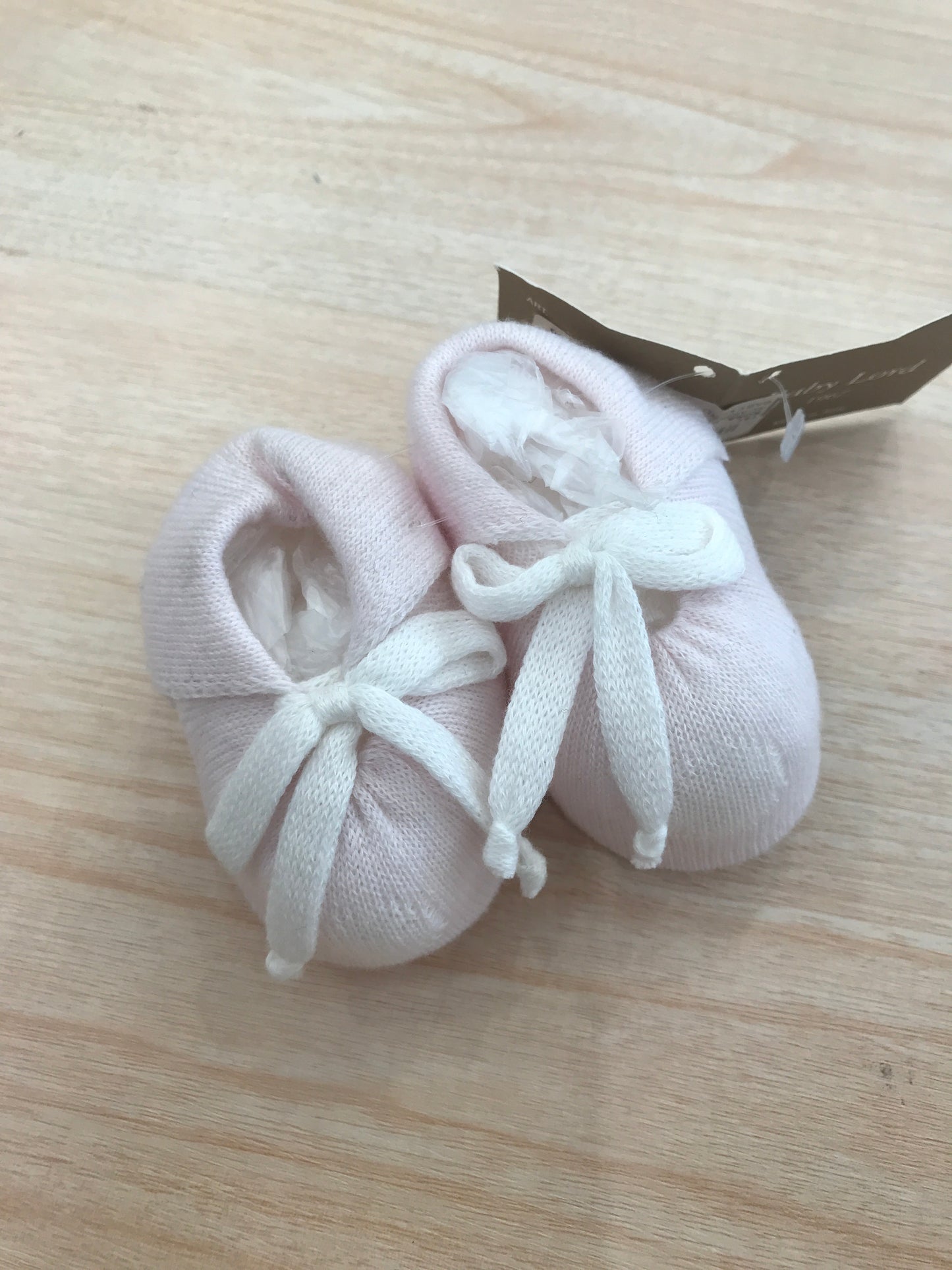 Babbucce Baby Lord in filo rosa con pois bianchi