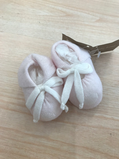 Babbucce Baby Lord in filo rosa con pois bianchi