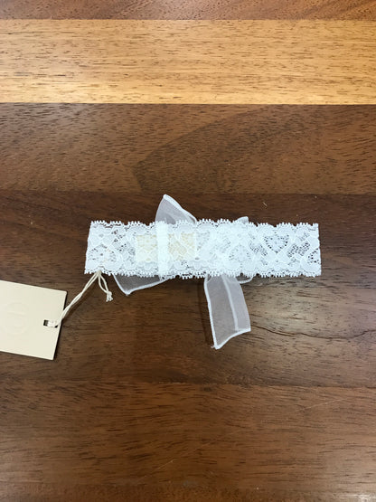 Fascia Pure in pizzo con bianca con fiocco sul davanti