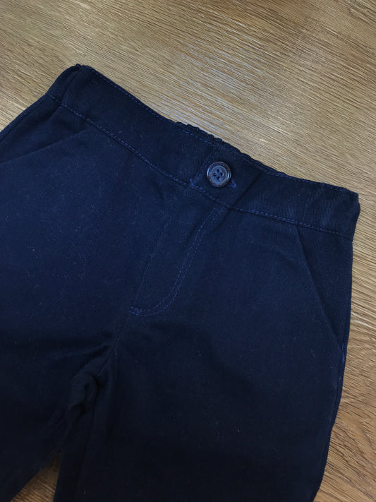 Pantalone Coccodè blu scuro con tasche sul davanti ed elastico in vita