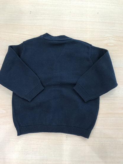 Cardigan Coccodè in filo blu scuro manica lunga con piccoli bottoncini