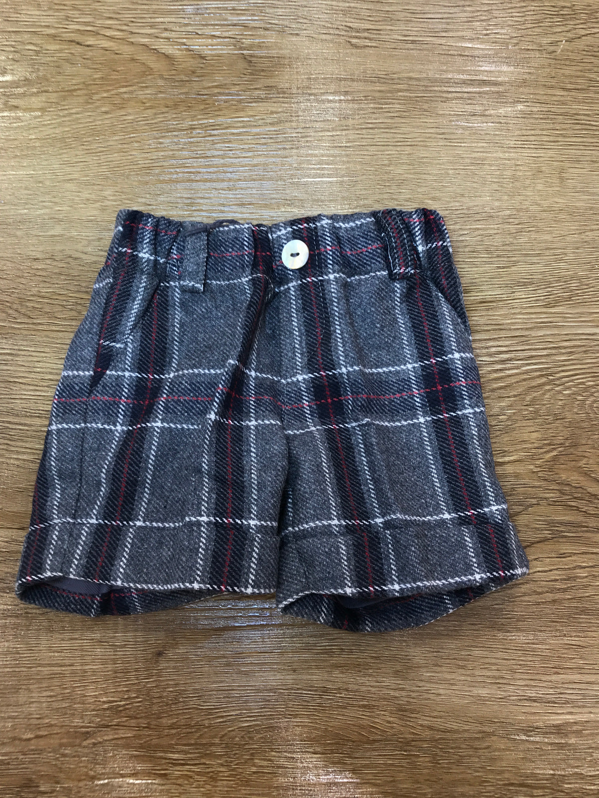 Pantalone Jo Milano in panno a quadroni scozzese nei toni del grigio