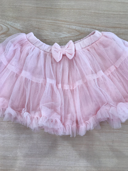 Gonna Coccodè in tulle con balze con fiocchetto sul davanti
