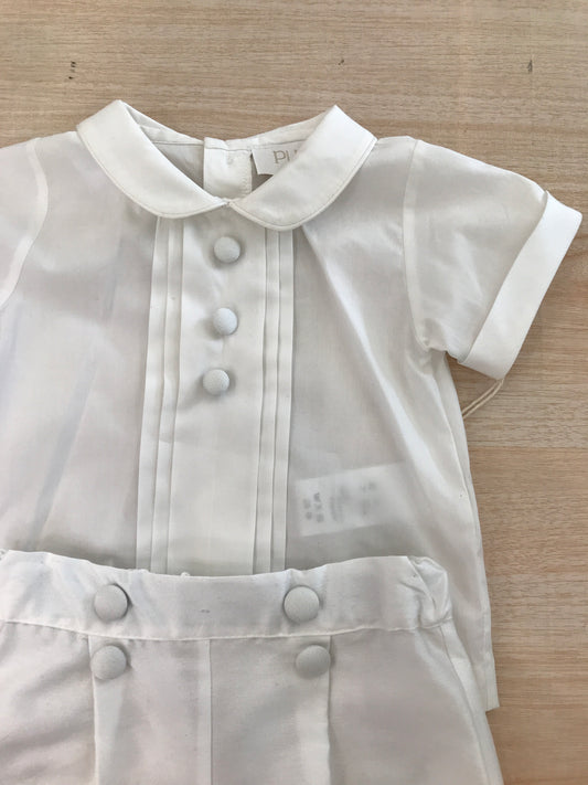 Completo Pure due pezzi camicia mezza manica con bottoncini sul davanti con pantalone corto