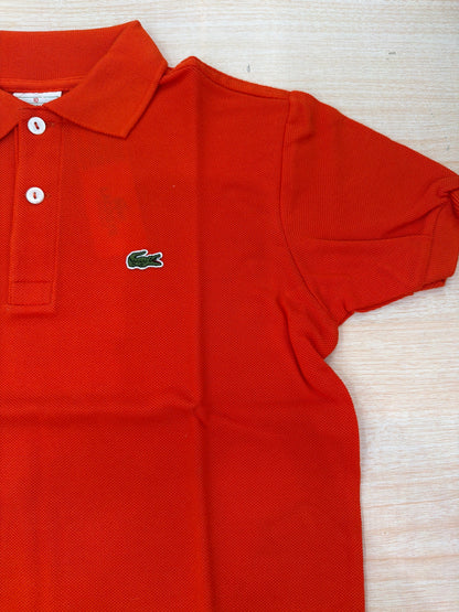 Polo Lacoste in cotone mezza manica con bottoncini e logo ricamato lateralmente unisex