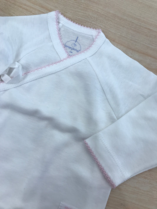 Body Laranjinha antipanico smerlato rosa manica lunga