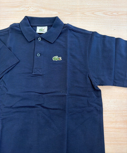 Polo Lacoste in cotone mezza manica con bottoncini e logo ricamato lateralmente unisex