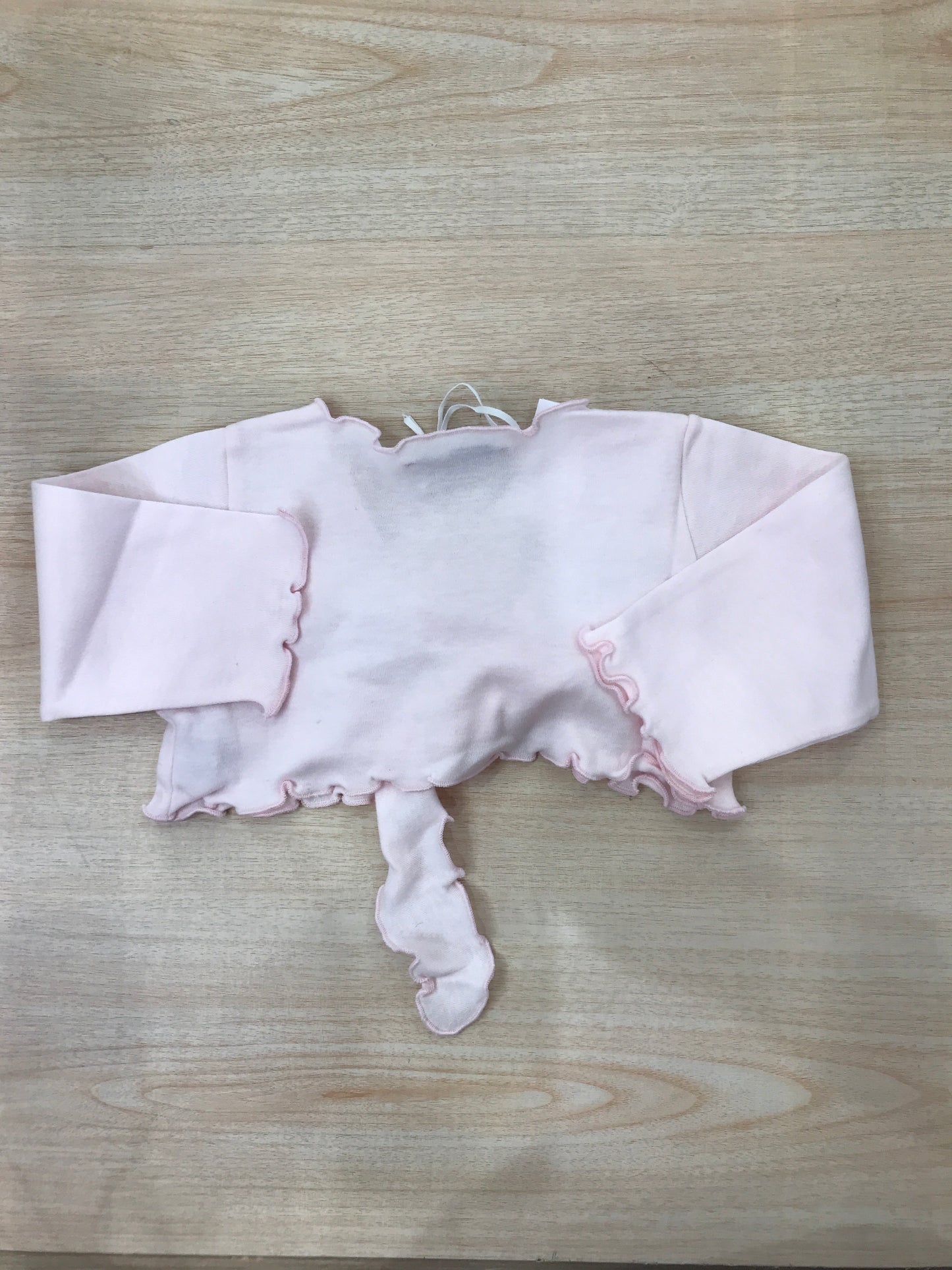 Cardigan Nanan in cotone rosa smerlato con nodino per chiusura