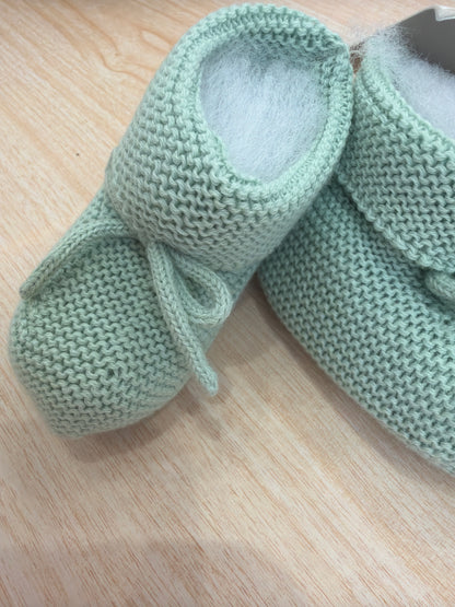 Babbucce Paz Rodriguez in filo verde con fiocchetto sul davanti
