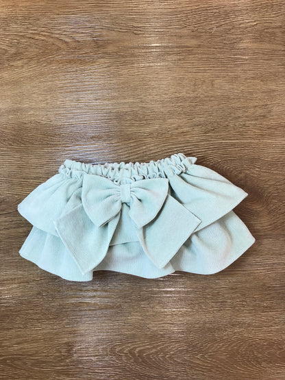 Culotte  Fofettes in velluto a coste con doppia rusche e fiocco sul retro