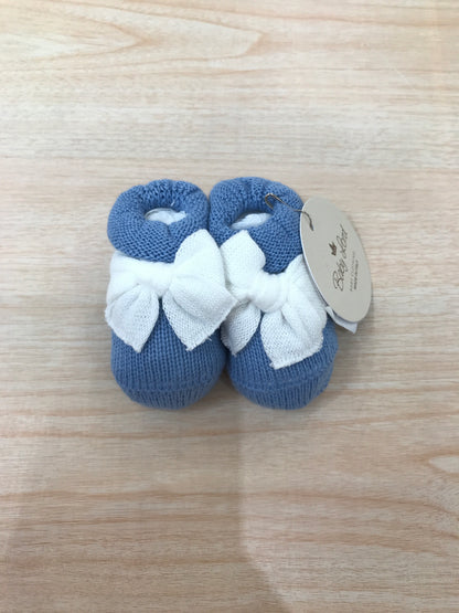 Babbucce Baby Lord infilo avio con fiocco bianco