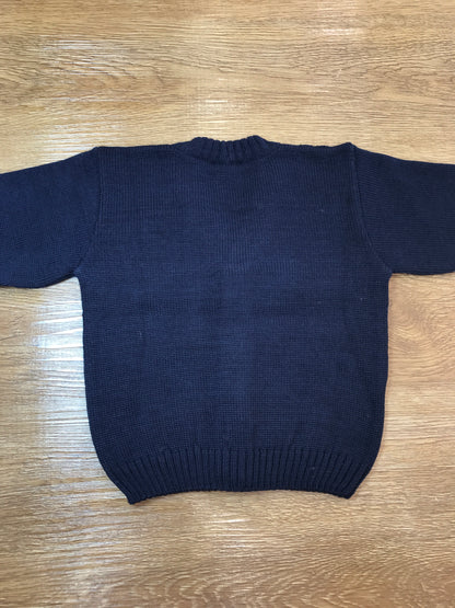 Cardigan Baby Lord in lana blu scuro con piccoli bottoncini sul davanti
