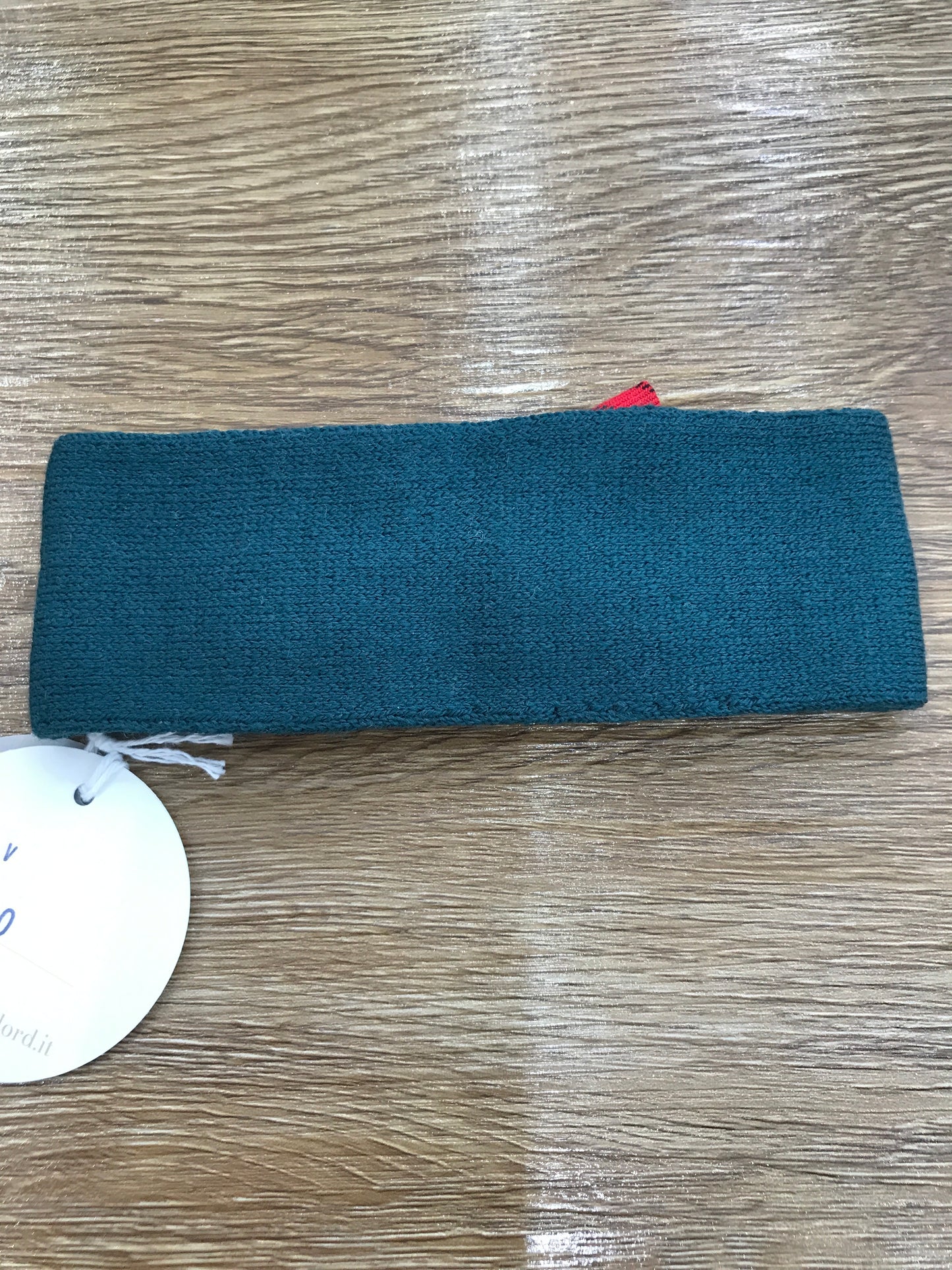 Fascia Baby Lord in lana verde con fiocco scozzese