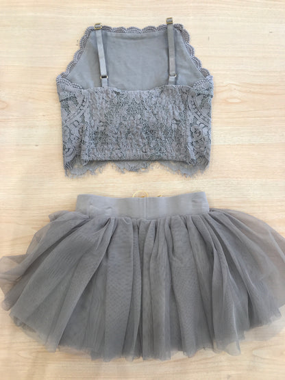 Canotta Angel's face con bretelle in cotone con pizzo