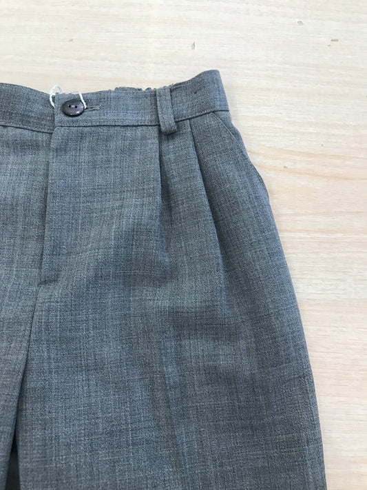 Pantalone Clo Clo in cotone grigio all'inglese con elastico sul retro e tasche sul davanti