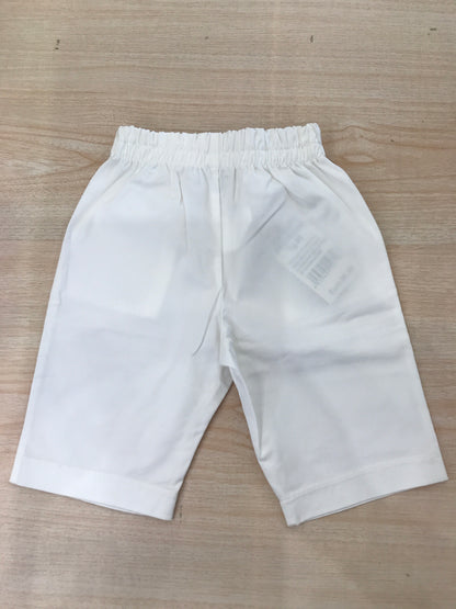 Pantalone Juppolà in cotone bianco con tasche laterali ed elastico in vita