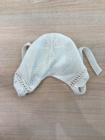 Cuffia PCS in filo traforata panna con laccetti