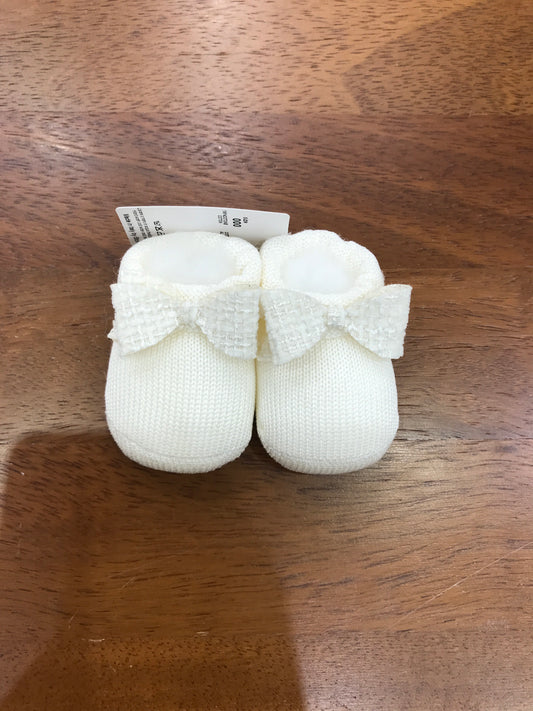 Babbucce Story Loris in filo panna con fiocco applicato sul davanti