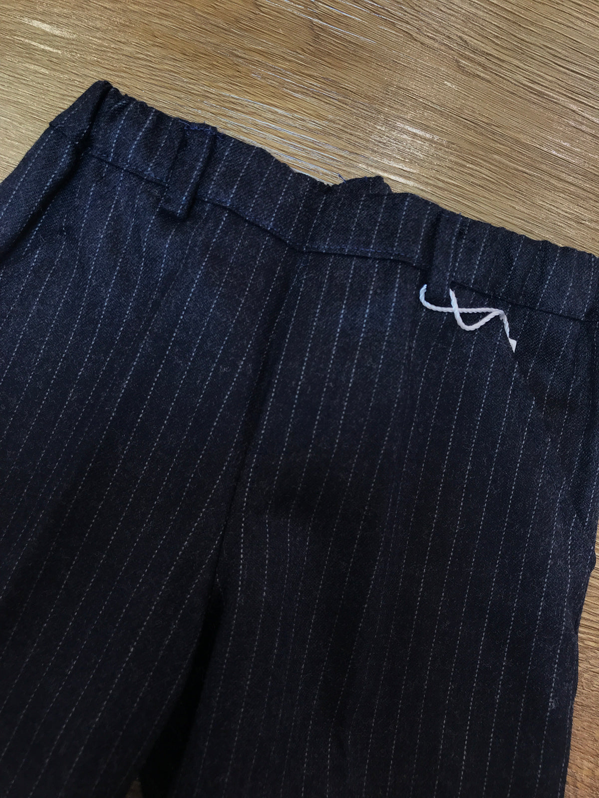 Pantalone Cielo Blu in panno blu scuro con strisce grigie
