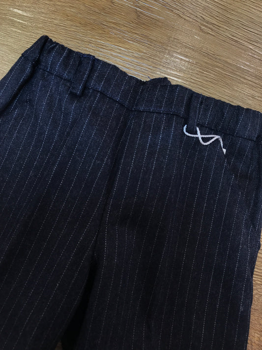 Pantalone Cielo Blu in panno blu scuro con strisce grigie