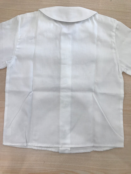 Camicia Duepunti manica lunga in cotone bianca con colletto tondo