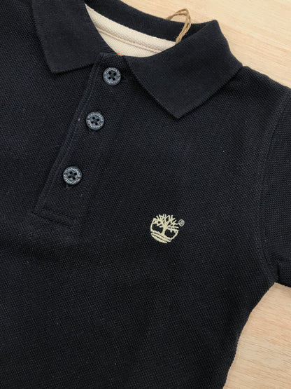 Polo Timberland in cotone mezza manica con bottoncini e collo a punta