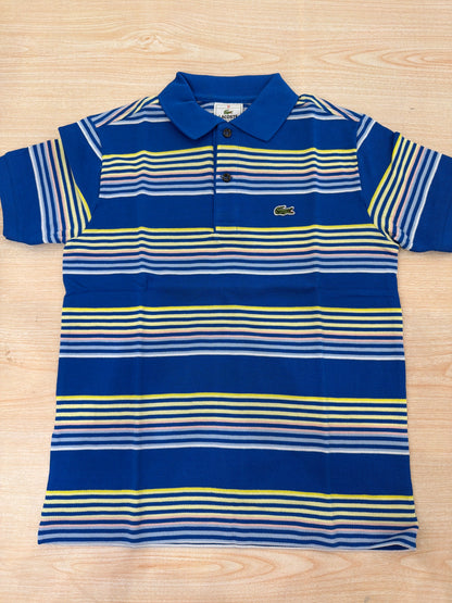 Polo Lacoste in cotone mezza manica con bottoncini e logo ricamato lateralmente unisex