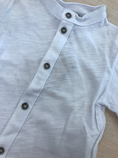 Camicia Maperò in cotone bianca manica lunga con bottoncini sul davanti