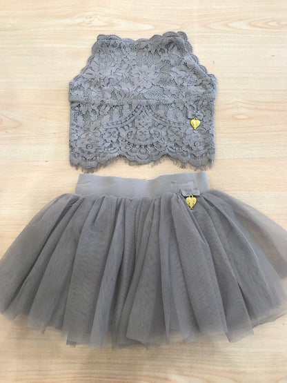 Canotta Angel's face con bretelle in cotone con pizzo
