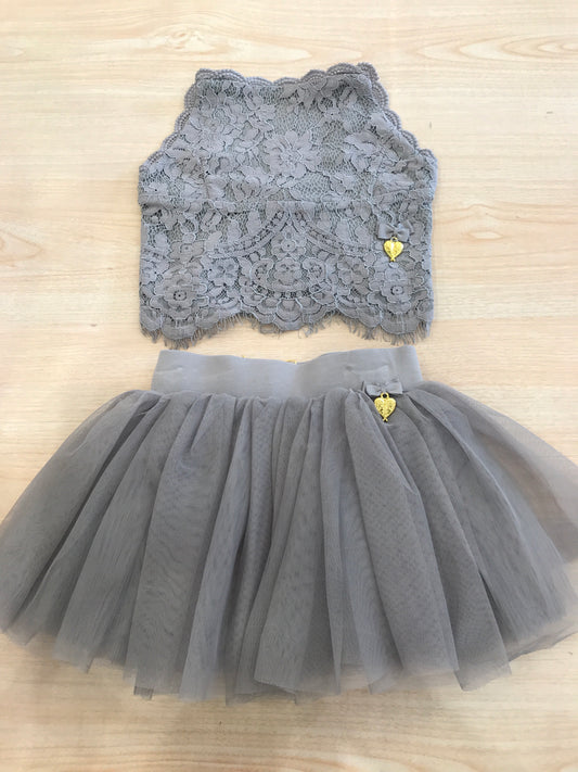 Canotta Angel's face con bretelle in cotone con pizzo