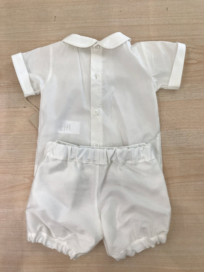 Completo Pure due pezzi camicia mezza manica con bottoncini sul davanti con pantalone corto