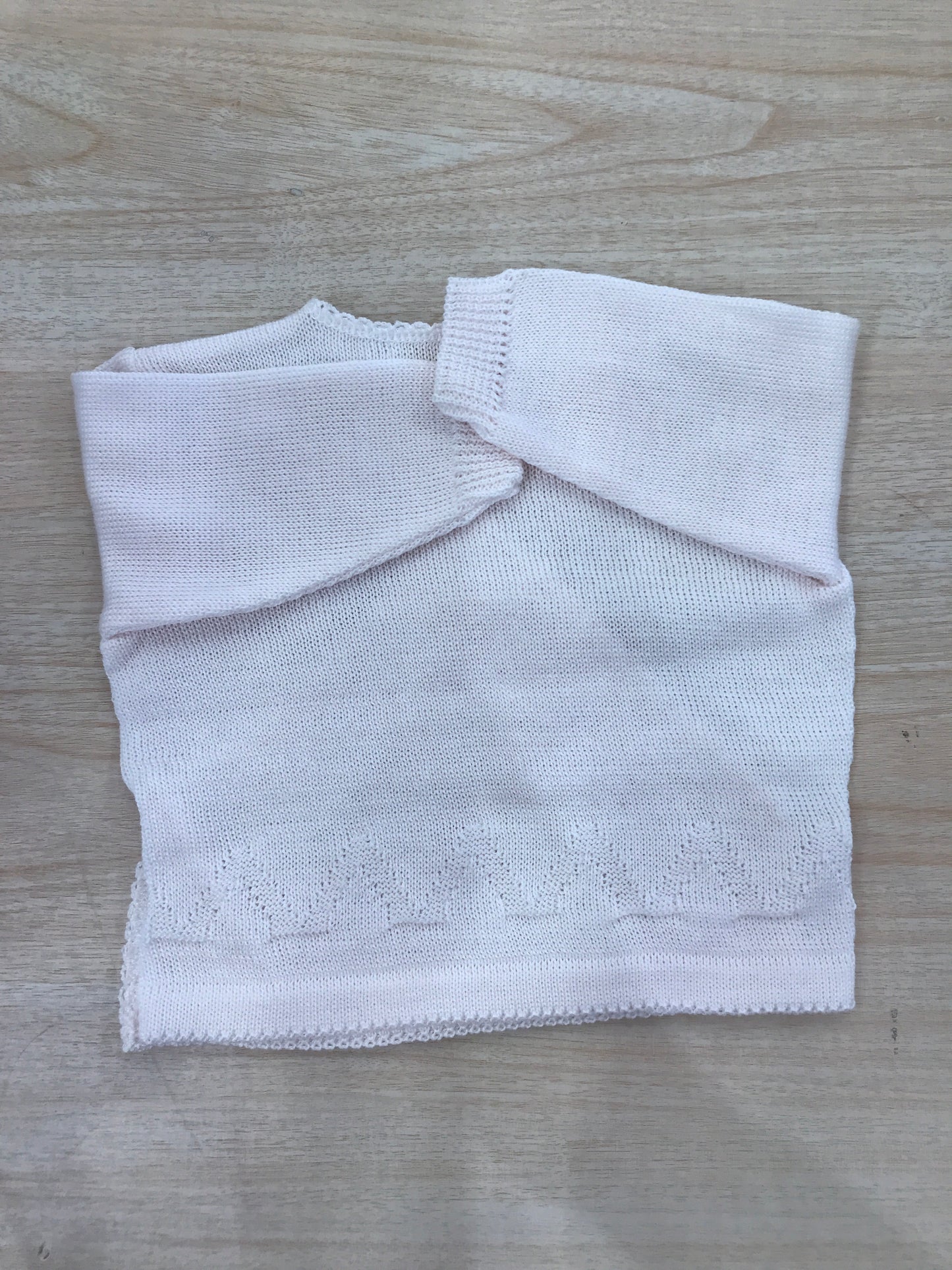 Cardigan Baby Lord in filo ad incrocio con rifiniture in basso