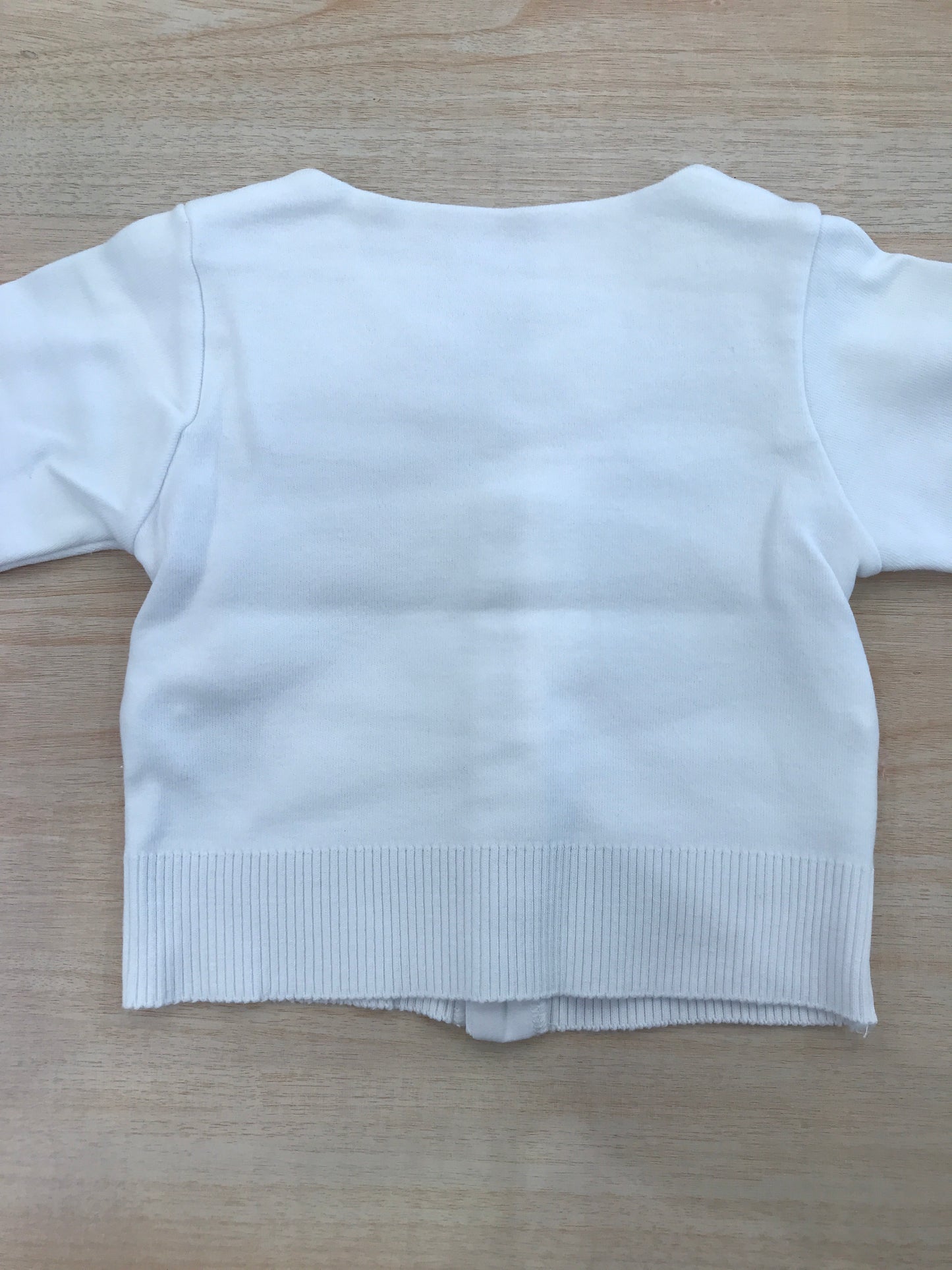 Cardigan Laranjinha in cotone bianco con bottoncini