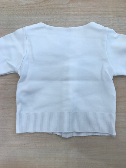 Cardigan Laranjinha in cotone bianco con bottoncini