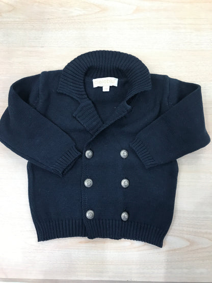 Cardigan Cielo Blu in filo manica lunga con doppio petto sul davanti