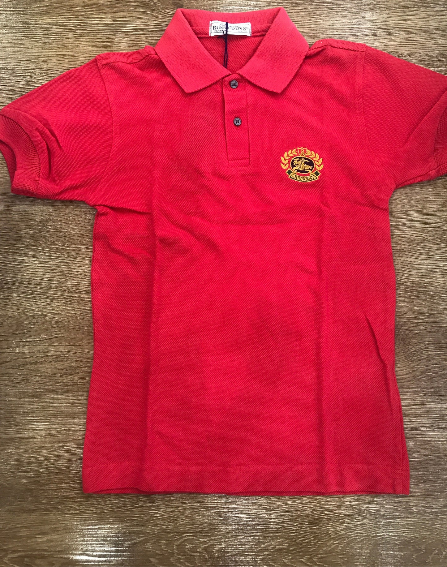 Polo Burberrys mezza manica rossa con logo