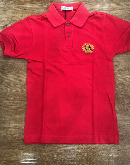 Polo Burberrys mezza manica rossa con logo