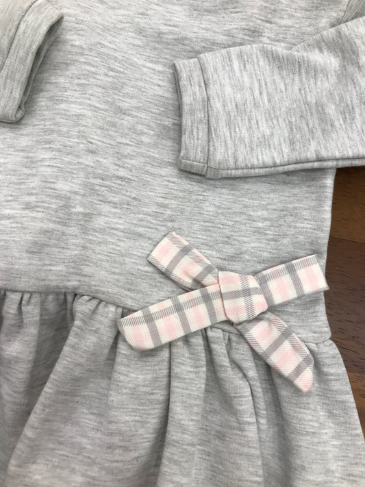 Abitino Coccodè in caldo cotone manica lunga con fiocco a quadri laterale