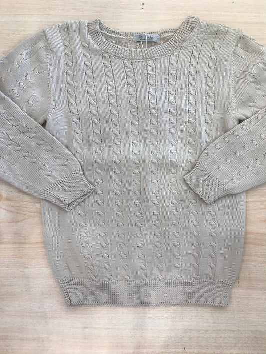 Maglione Le Dodò in filo manica lunga con lavorazione di trecce